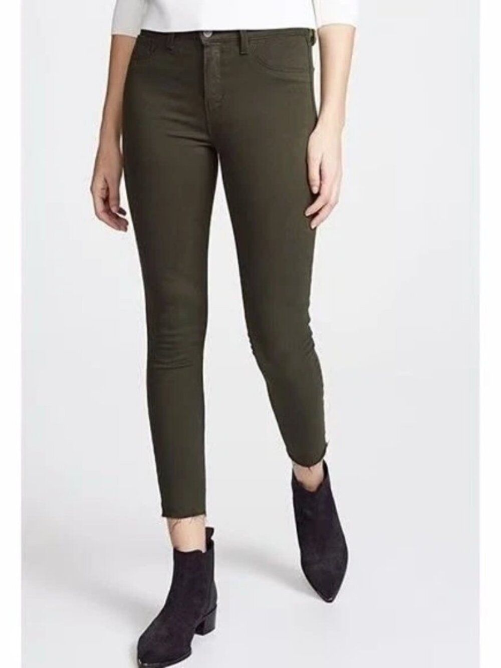 L'AGENCE Margot High Rise Raw Hem Skinny Jean